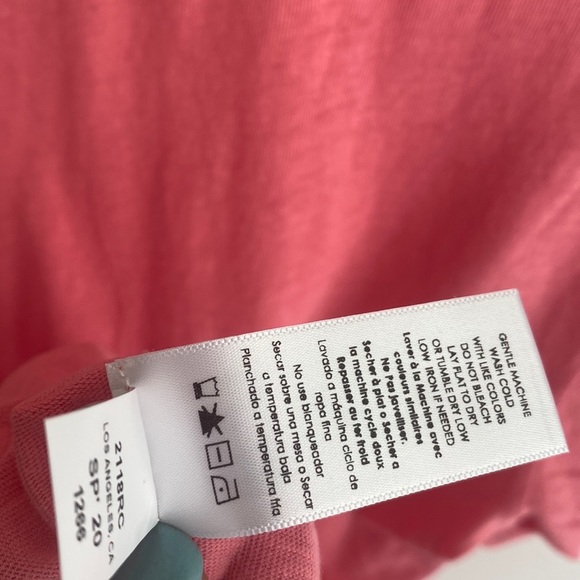 *PINK* NATION LTD Nina Vintage Fit V-neck short sleeve, Style # 2157CN, NWT, XS - Picture 8 of 8